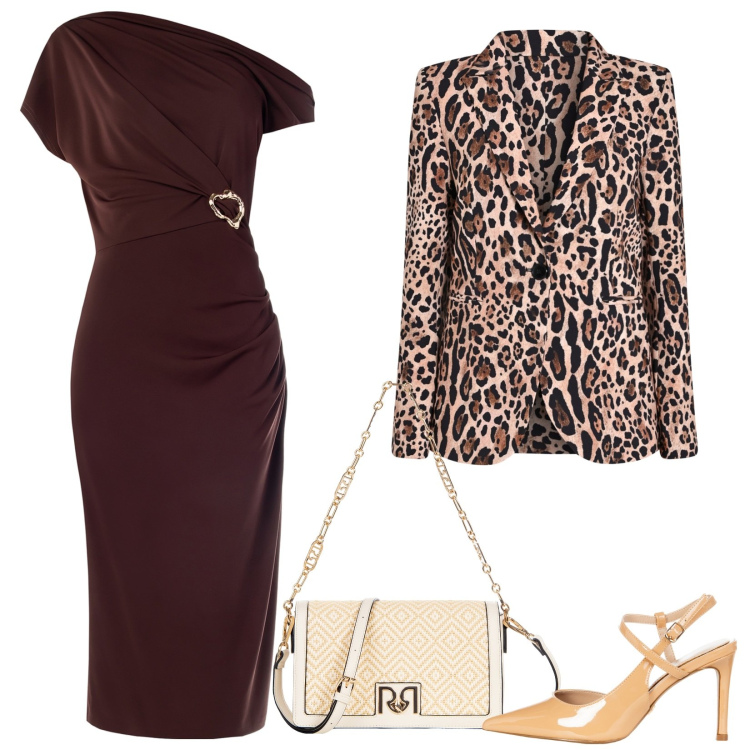 Outfit donna - Chic e alla moda!. Stile Chic per Serata fuori. Abbinamento con vestiti, blazer, décolleté, borse a tracolla.