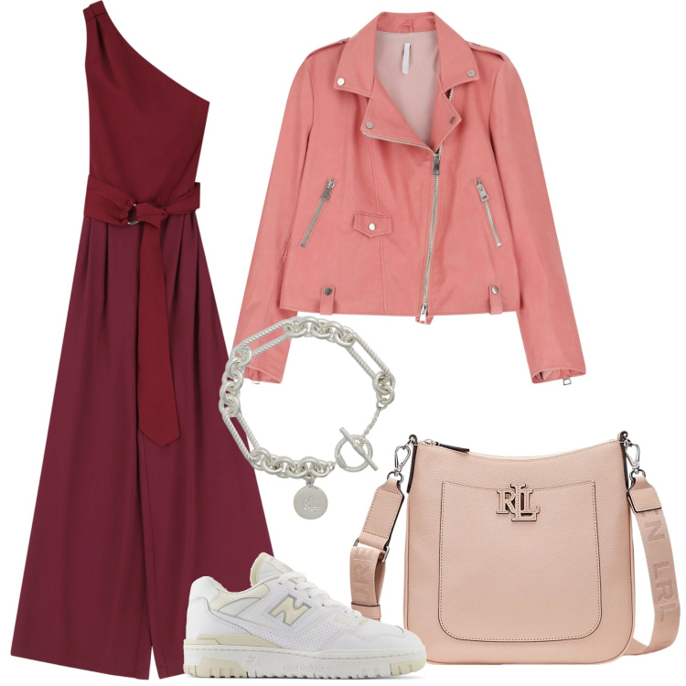 Outfit donna - La tuta urban. Stile Urban per Ufficio. Abbinamento con sneakers, giacche, tute, braccialetti, borse a tracolla.