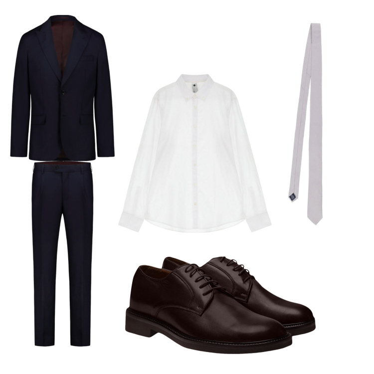 Outfit uomo - Eleganza senza tempo. Stile Business/Elegante per Cerimonia. Abbinamento con camicie, scarpe stringate, cravatte, abiti.