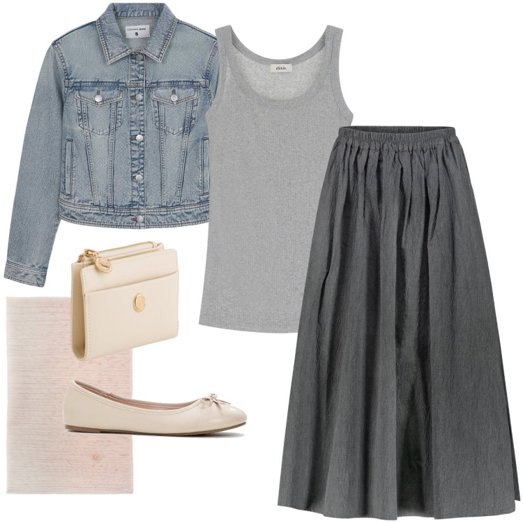 Outfit donna - Accessori rosa. Stile Casual chic per Tutti i giorni. Abbinamento con ballerine, blazer, canottiere, gonne, stole, portafogli.