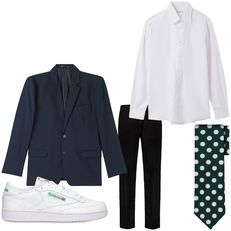 Outfit uomo - Il mio stile. Stile Business/Elegante per Serata speciale. Abbinamento con camicie, giacche, cravatte, pantaloni, sneakers.