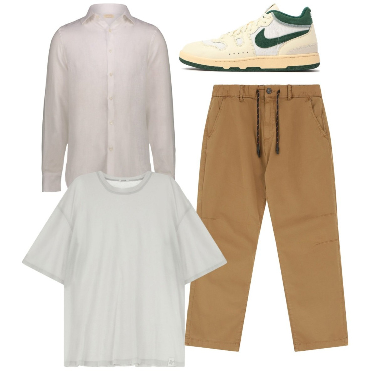 Outfit uomo - Total look. Stile Casual per Tutti i giorni. Abbinamento con t-shirt, pantaloni, camicie, sneakers.