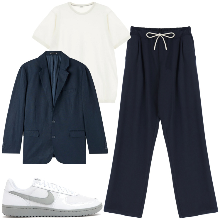 Outfit uomo - Total look #2109831. Stile Casual per Tutti i giorni. Abbinamento con giacche, t-shirt, pantaloni, sneakers.
