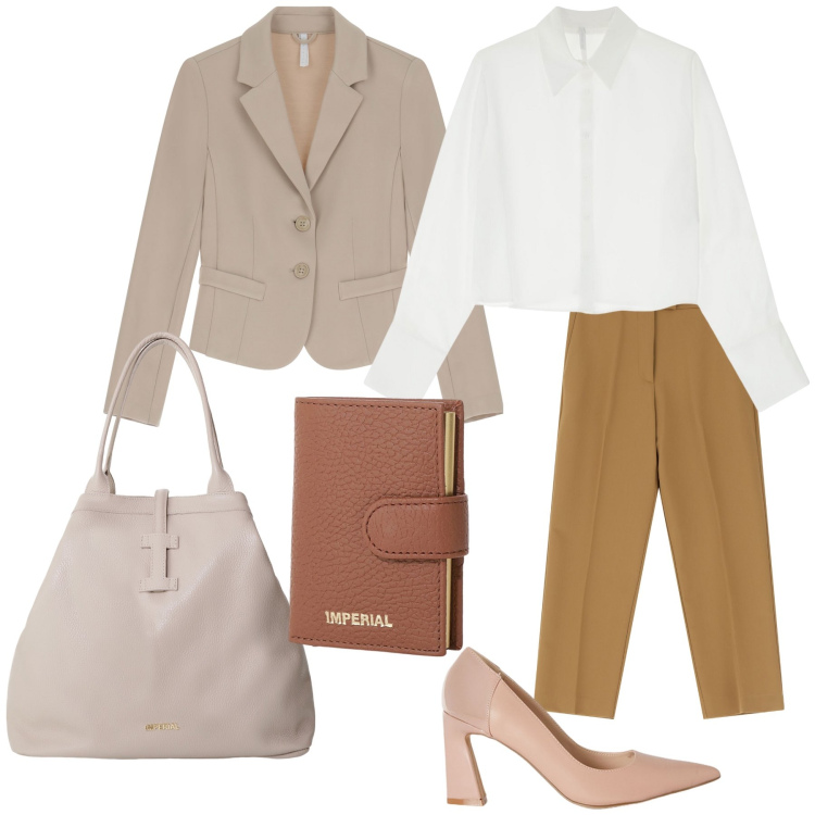 Outfit donna - Imperial con buoni Motivi dí scarpe. Stile Chic per Ufficio. Abbinamento con pantaloni, portafogli, camicie, blazer, borse tote, décolleté.
