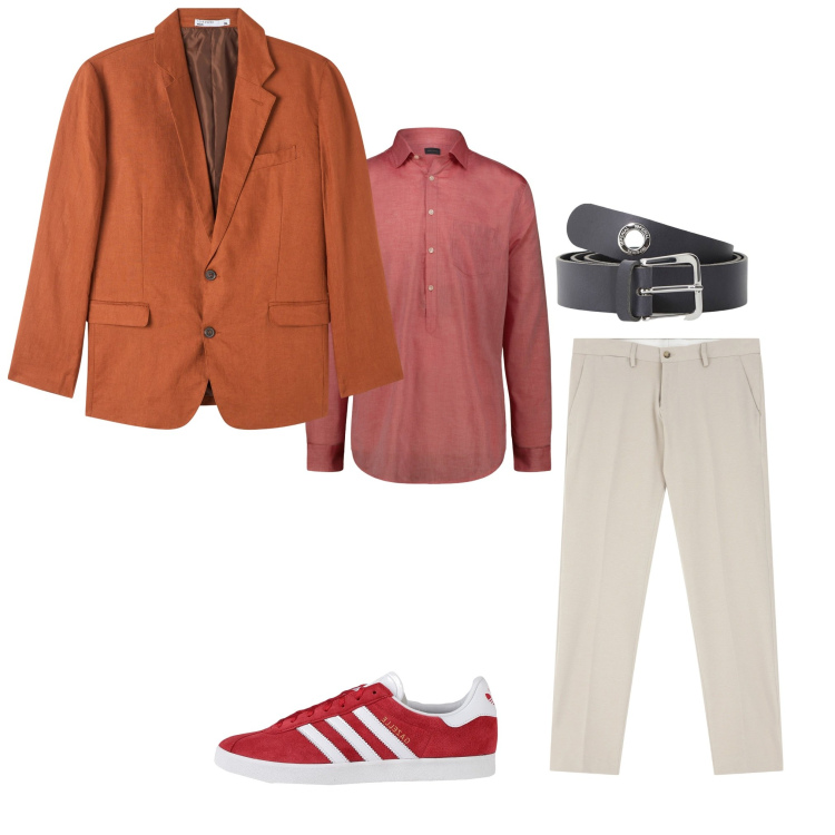 Outfit uomo - Total look #2110405. Abbinamento con sneakers, giacche, cinture, pantaloni, camicie.
