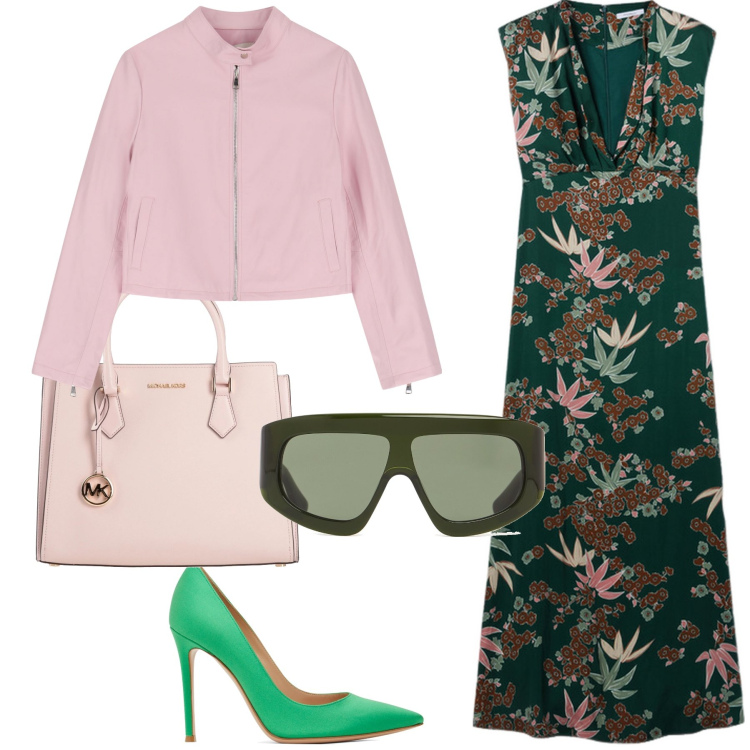 Outfit donna - Bon ton strong. Stile Urban per Ufficio. Abbinamento con borse a mano, giacche, vestiti lunghi, décolleté, occhiali da sole.