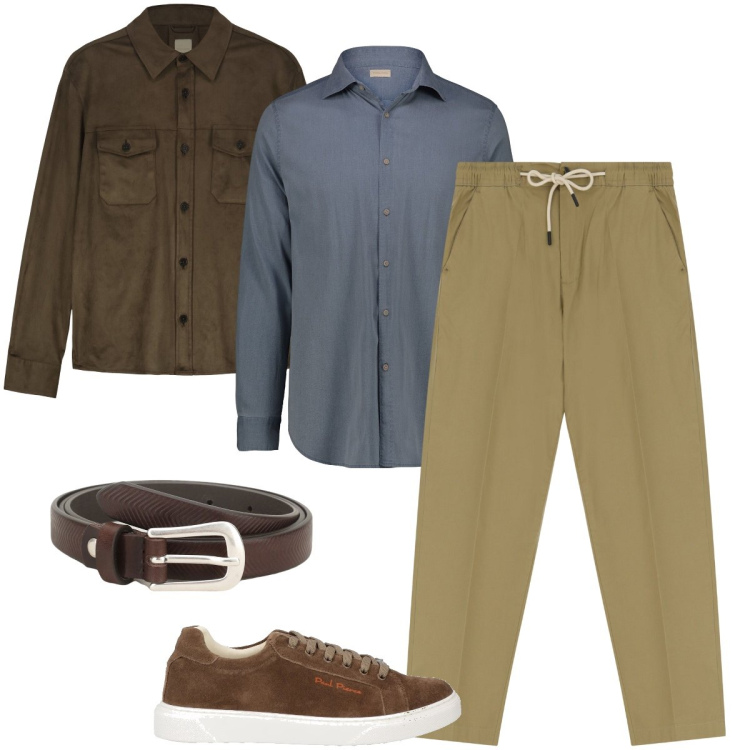 Outfit uomo - Accessori marroni. Stile Business/Elegante per Ufficio. Abbinamento con sneakers, pantaloni chino, cinture, giacche, camicie.