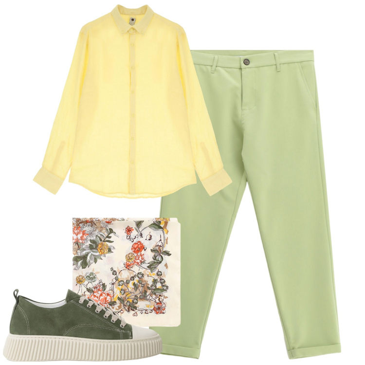 Outfit uomo - Total look #2110993. Stile Trendy per Tutti i giorni. Abbinamento con sneakers, pantaloni, camicie, sciarpe e foulard.
