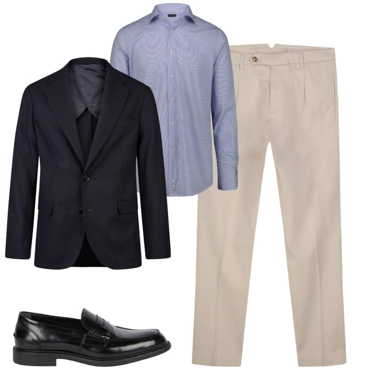 Outfit uomo - Ufficio. Stile Business/Elegante per Ufficio. Abbinamento con giacche, pantaloni, scarpe stringate, camicie.