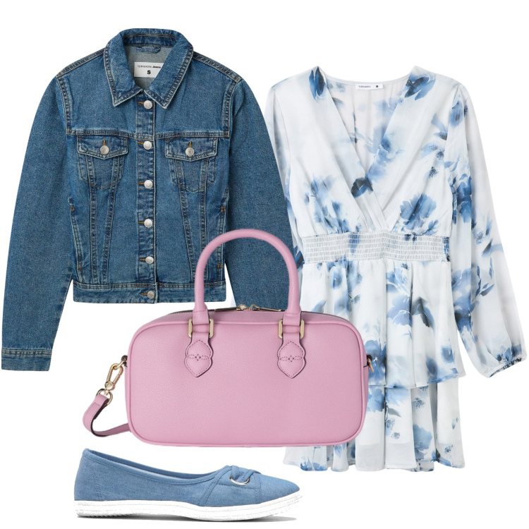 Outfit donna - Il vestito romantico. Stile Romantica per Tutti i giorni. Abbinamento con ballerine, vestiti, blazer, borse a mano.