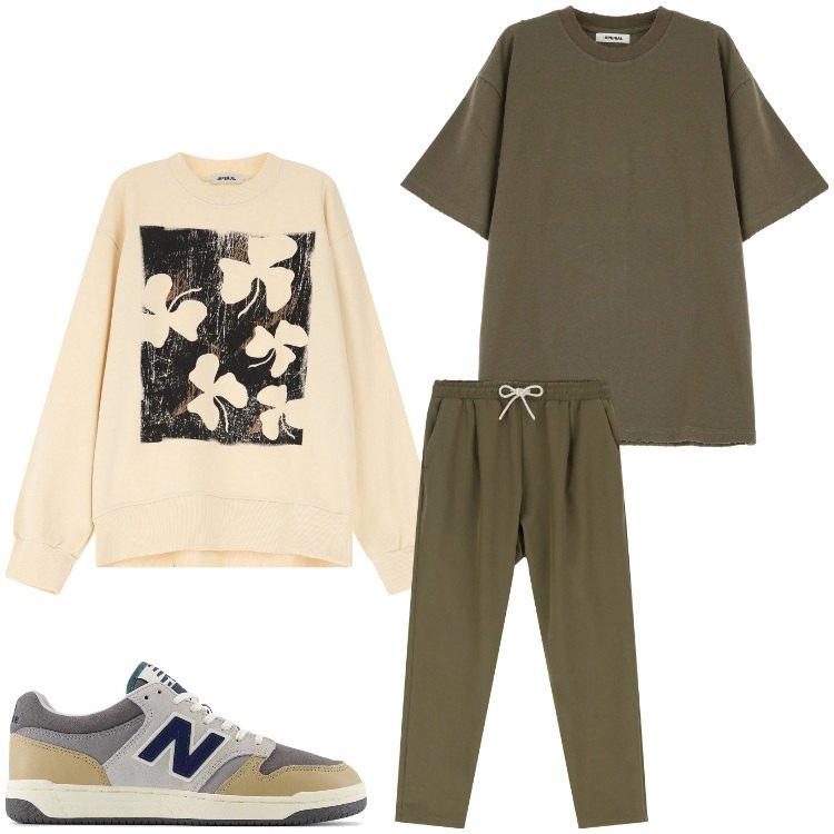 Outfit uomo - Relax. Stile Casual per Tutti i giorni. Abbinamento con sneakers, felpe, t-shirt, pantaloni.