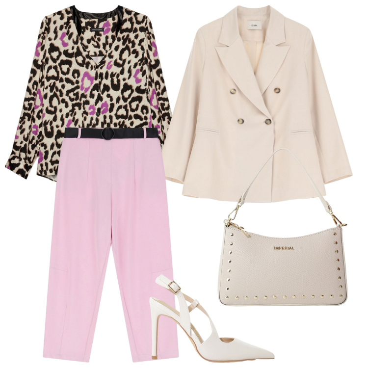 Outfit donna - Shopping. Stile Casual per Tutti i giorni. Abbinamento con pantaloni, décolleté, borse a spalla, blazer, camicie.