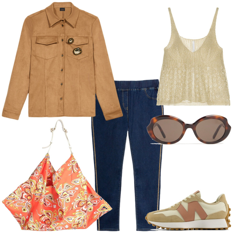 Outfit donna - Le sneakers di tendenza - @marystyle. Stile Casual per Tutti i giorni. Abbinamento con borse a spalla, sneakers, top, jeggings, camicie, occhiali da sole.