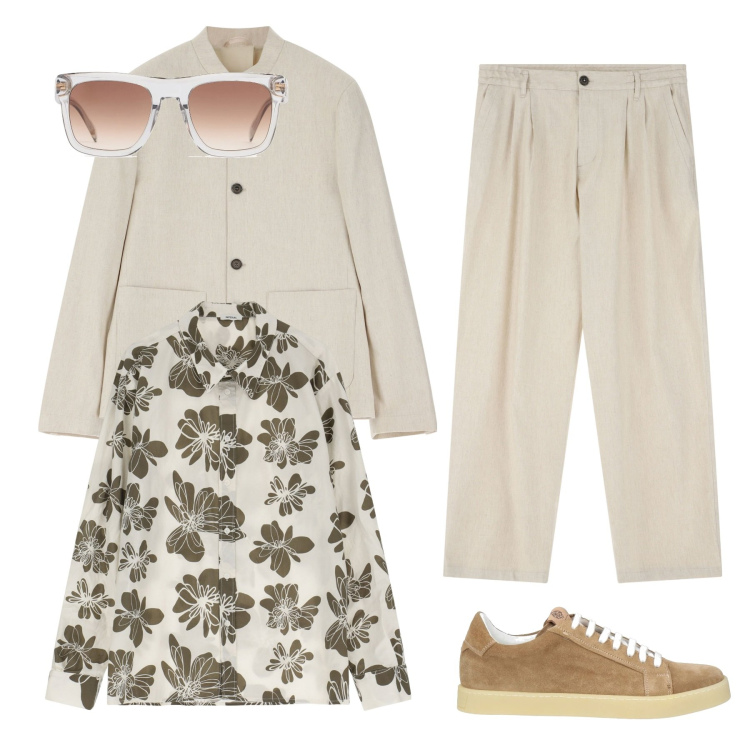Outfit uomo - In libertà. Stile Casual per Tutti i giorni. Abbinamento con sneakers, pantaloni, giacche, camicie, occhiali da sole.