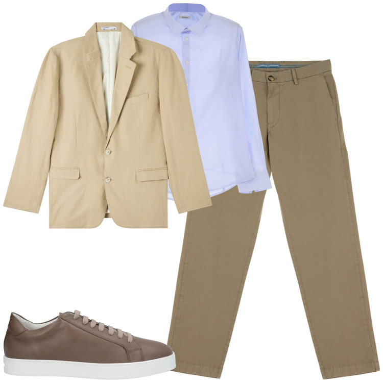 Outfit uomo - City. Stile Urban per Tutti i giorni. Abbinamento con sneakers, giacche, pantaloni chino, camicie.