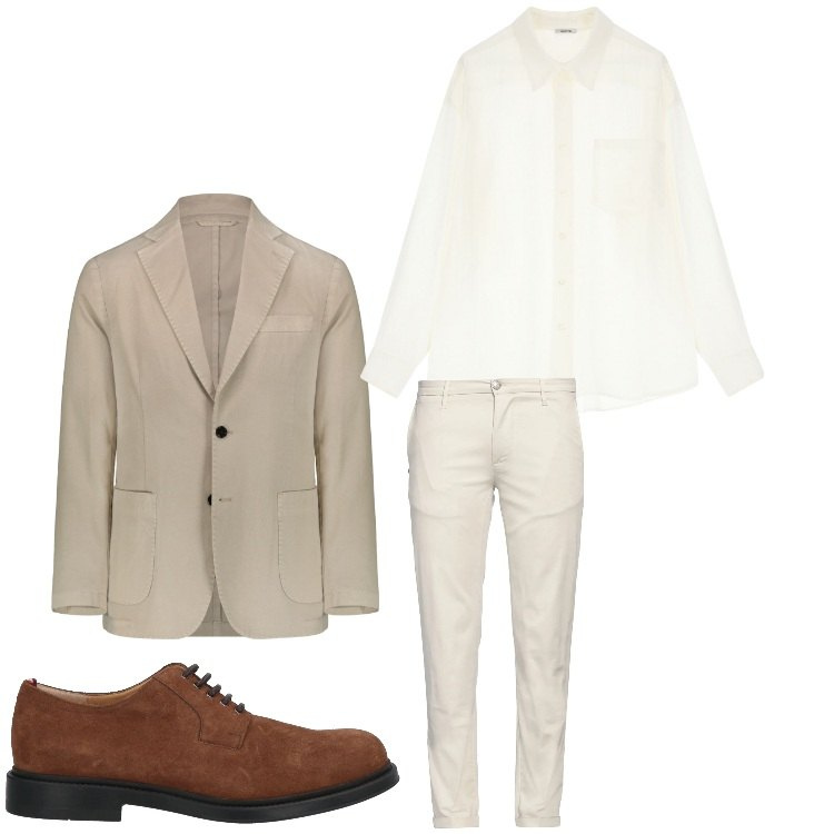 Outfit uomo - Serata speciale. Stile Business/Elegante per Serata speciale. Abbinamento con scarpe stringate, pantaloni chino, camicie, giacche.