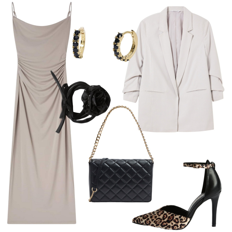 Outfit donna - Occasioni speciali con Terranova. Stile Sexy per Cerimonia. Abbinamento con vestiti lunghi, blazer, décolleté, collane, borse a tracolla, orecchini.