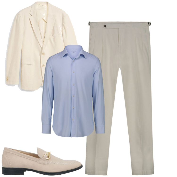 Outfit uomo - City. Stile Business/Elegante per Tutti i giorni. Abbinamento con giacche, scarpe stringate, camicie, pantaloni.