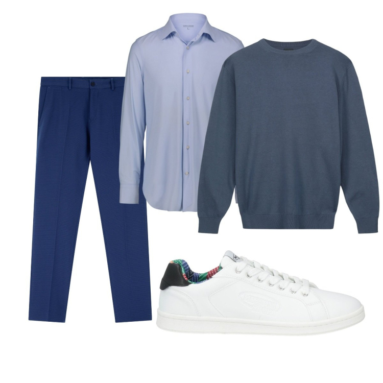 Outfit uomo - Total look #2114465. Stile Business/Elegante per Ufficio. Abbinamento con sneakers, jeans, maglieria, camicie.
