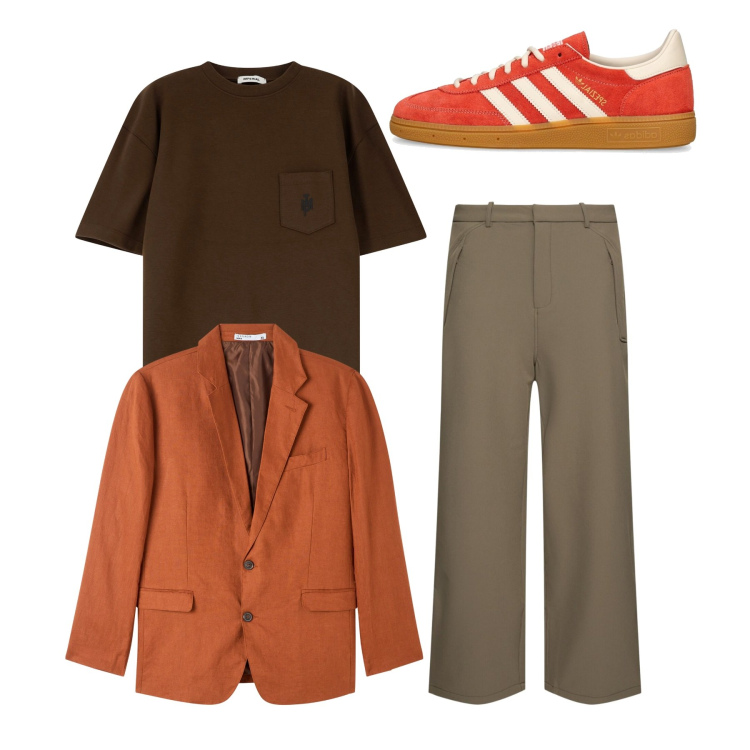 Outfit uomo - Total look. Stile Casual per Tutti i giorni. Abbinamento con giacche, t-shirt, pantaloni, sneakers.