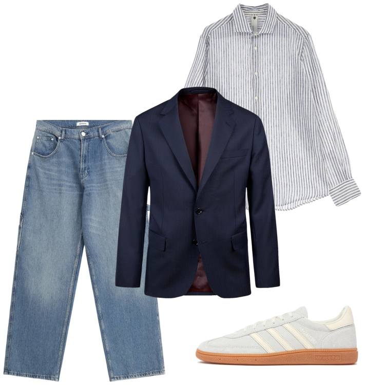 Outfit uomo - Total look. Stile Casual per Tutti i giorni. Abbinamento con camicie, jeans, abiti, sneakers.