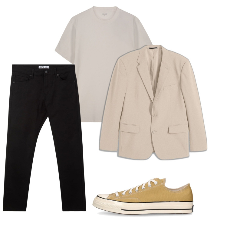 Outfit uomo - Sotto mentite spoglie. Stile Casual per Tutti i giorni. Abbinamento con giacche, pantaloni skinny, sneakers, t-shirt.