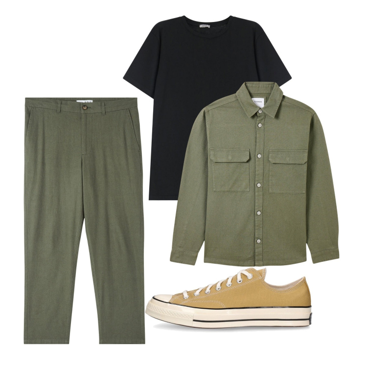 Outfit uomo - Total city. Stile Casual per Tutti i giorni. Abbinamento con pantaloni, cappotti, t-shirt, sneakers.