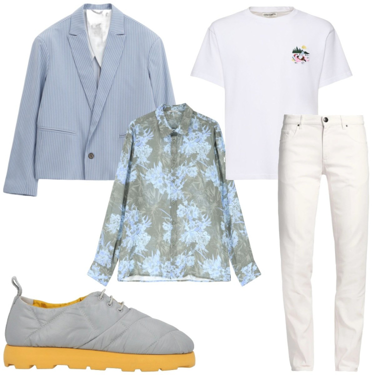 Outfit uomo - Total look #2115549. Stile Trendy per Tutti i giorni. Abbinamento con pantaloni, sneakers, camicie, giacche, t-shirt.
