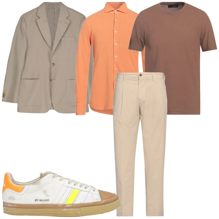 Outfit uomo - Total look #2115610. Stile Trendy per Tutti i giorni. Abbinamento con pantaloni, camicie, t-shirt, sneakers, giacche.
