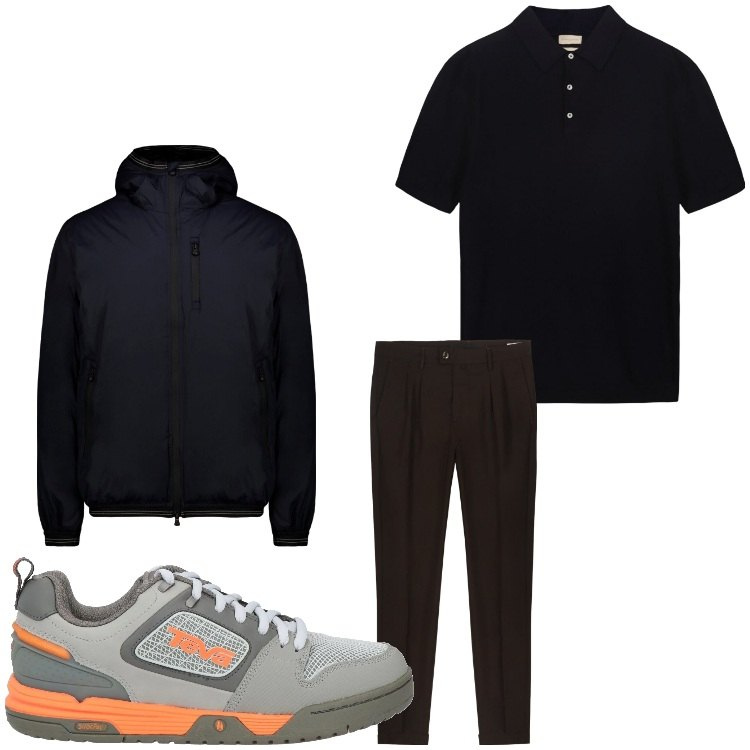 Outfit uomo - Polo. Stile Casual per Tutti i giorni. Abbinamento con sneakers, giacche, pantaloni, polo.