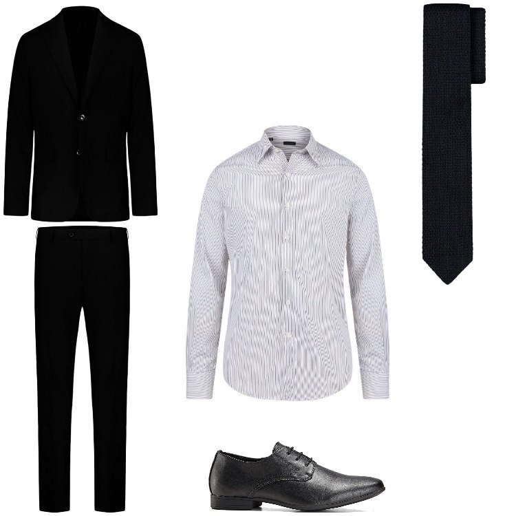 Outfit uomo - Rappresentanza. Stile Business/Elegante per Serata speciale. Abbinamento con scarpe stringate, abiti, camicie, cravatte.