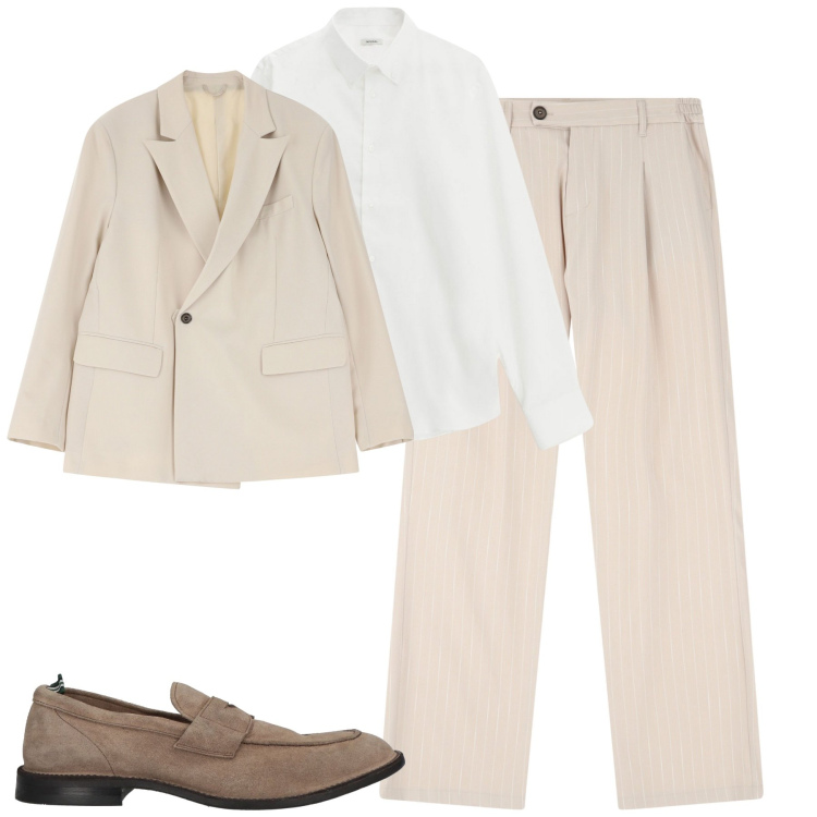 Outfit uomo - City. Stile Business/Elegante per Tutti i giorni. Abbinamento con scarpe stringate, giacche, pantaloni, camicie.