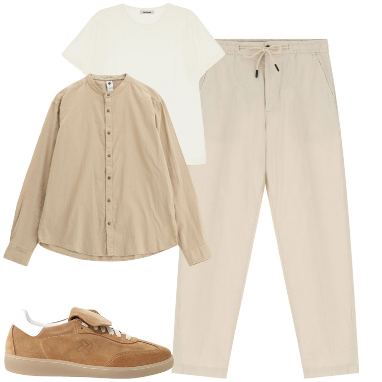 Outfit uomo - City. Stile Urban per Tutti i giorni. Abbinamento con pantaloni chino, sneakers, camicie, t-shirt.