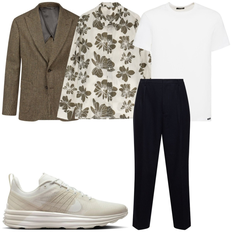Outfit uomo - Total look #2115761. Stile Trendy per Tutti i giorni. Abbinamento con camicie, giacche, t-shirt, sneakers, pantaloni.