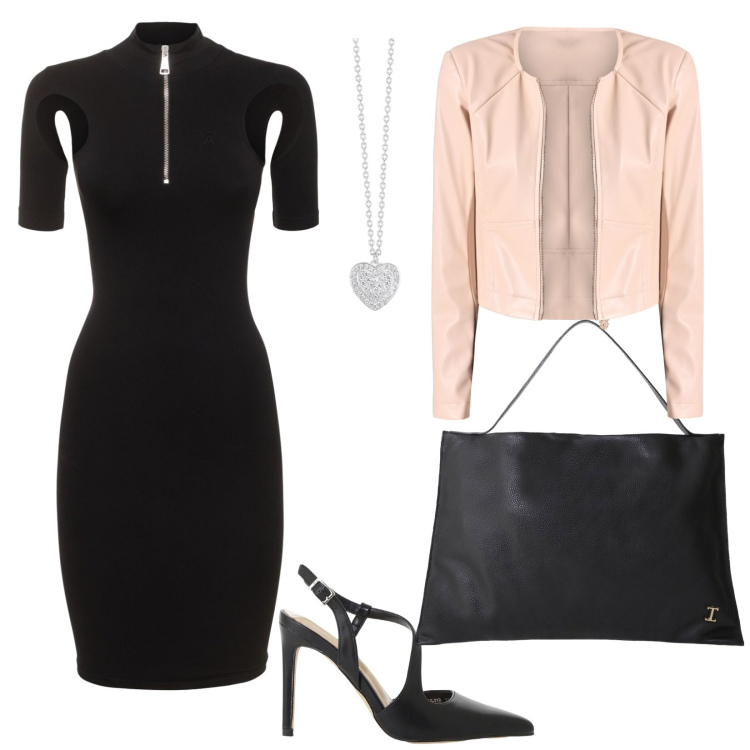 Outfit donna - Total look #2115825. Stile Sexy per Serata fuori. Abbinamento con collane, giacche, borse a spalla, décolleté, vestiti.