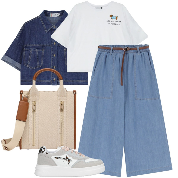 Outfit donna - Il jeans oversize. Stile Urban per Tutti i giorni. Abbinamento con sneakers, jeans, t-shirt, blazer, borse tote.