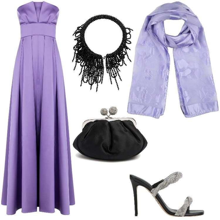 Outfit donna - Collana con perline. Stile Romantica per Cerimonia. Abbinamento con sandali in pelle, sciarpe, vestiti lunghi, pochette, collane.