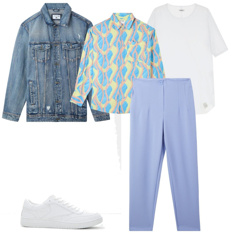 Outfit uomo - Total look #2116644. Stile Trendy per Tutti i giorni. Abbinamento con sneakers, camicie, giacche, pantaloni chino, t-shirt.