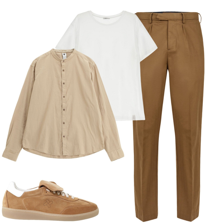 Outfit uomo - Total look #2116971. Stile Trendy per Tutti i giorni. Abbinamento con sneakers, camicie, t-shirt, pantaloni.