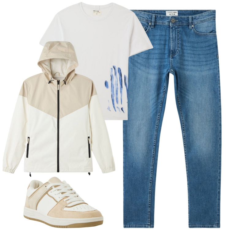 Outfit uomo - City. Stile Casual per Tutti i giorni. Abbinamento con jeans skinny, sneakers, giacche, t-shirt.