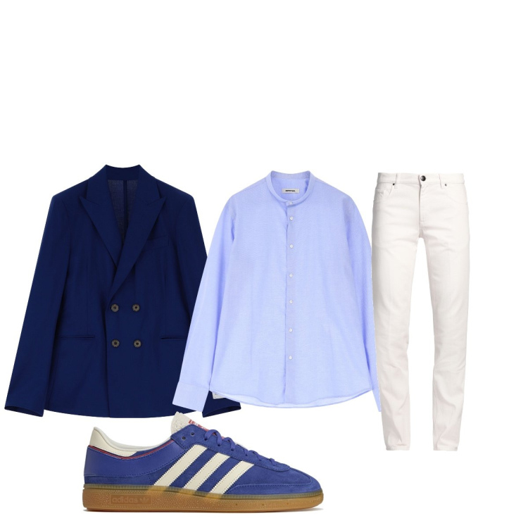 Outfit uomo - Total look #2117051. Stile Trendy per Tutti i giorni. Abbinamento con pantaloni, giacche, camicie, sneakers.