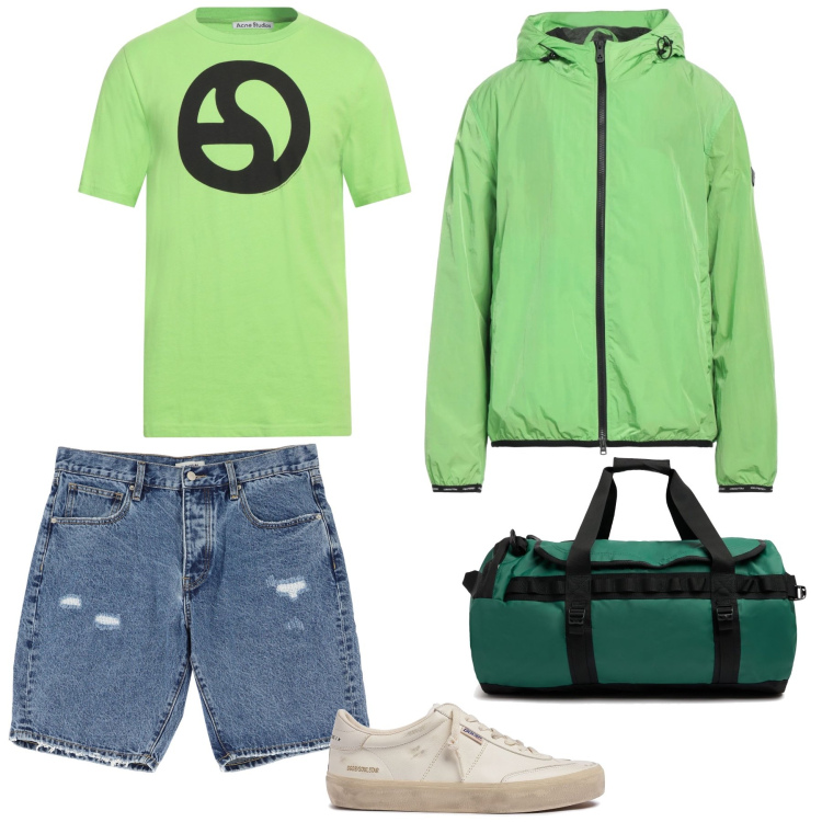Outfit uomo - Vado in palestra. Stile Casual per Sport. Abbinamento con giacche, t-shirt, bermuda, sneakers, borse sportive.
