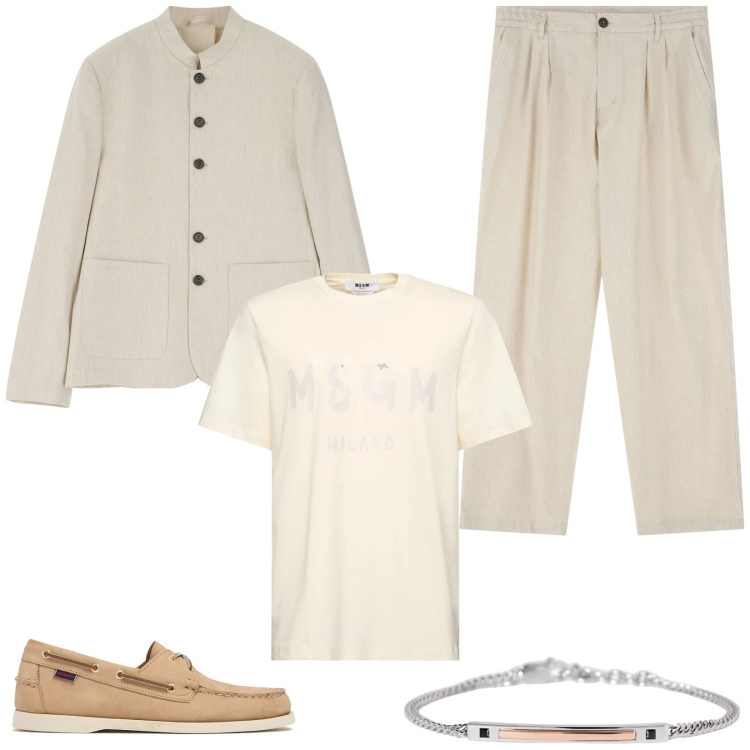 Outfit uomo - Calzature ibride. Stile Trendy per Serata speciale. Abbinamento con braccialetti, pantaloni, giacche, t-shirt, scarpe stringate.