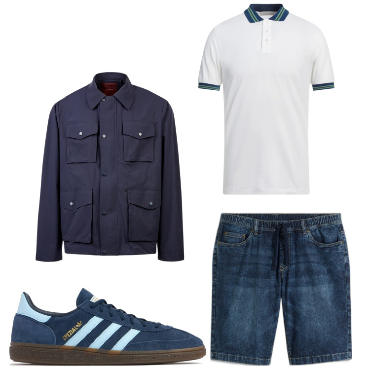 Outfit uomo - Polo e jeans. Stile Casual per Tutti i giorni. Abbinamento con bermuda, polo, giacche, sneakers.