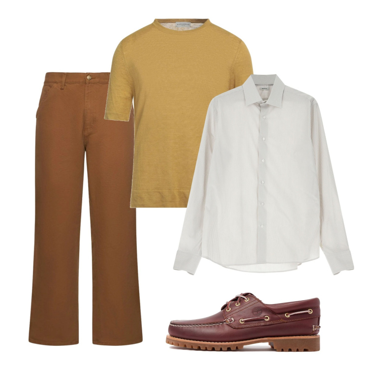 Outfit uomo - Total city. Stile Casual per Tutti i giorni. Abbinamento con t-shirt, camicie, jeans, scarpe stringate.