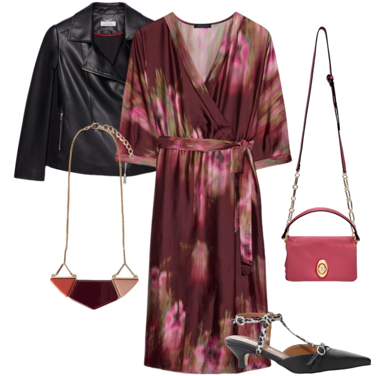 Outfit donna - Il vestito fluido. Stile Bon Ton per Cerimonia. Abbinamento con décolleté, vestiti midi/longuette, blazer, borse a tracolla, ciondoli.