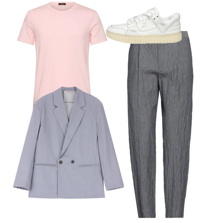 Outfit uomo - Total city. Stile Casual per Tutti i giorni. Abbinamento con pantaloni, sneakers, giacche, t-shirt.