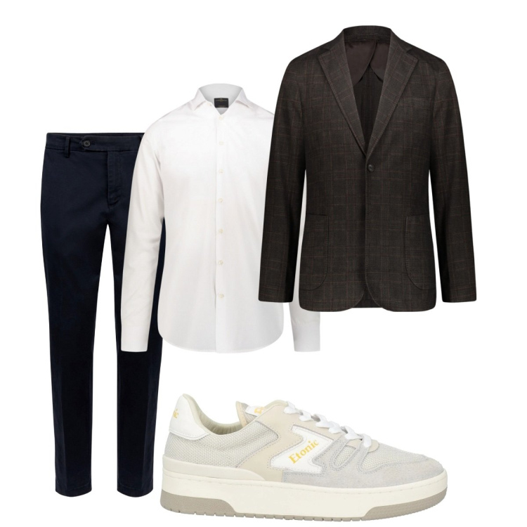 Outfit uomo - Total look #2118122. Stile Business/Elegante per Ufficio. Abbinamento con sneakers, giacche, camicie, pantaloni chino.