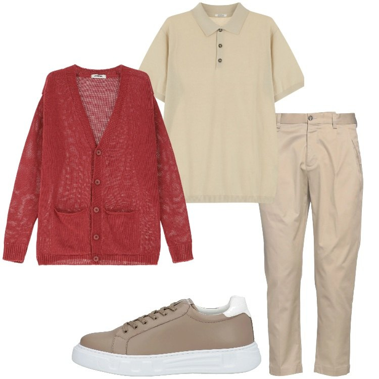 Outfit uomo - Calzature ibride. Stile Business/Elegante per Ufficio. Abbinamento con pantaloni, sneakers, cardigans, polo.