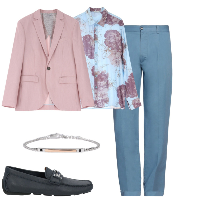Outfit uomo - City. Stile Business/Elegante per Tutti i giorni. Abbinamento con pantaloni chino, scarpe stringate, braccialetti, camicie, giacche.